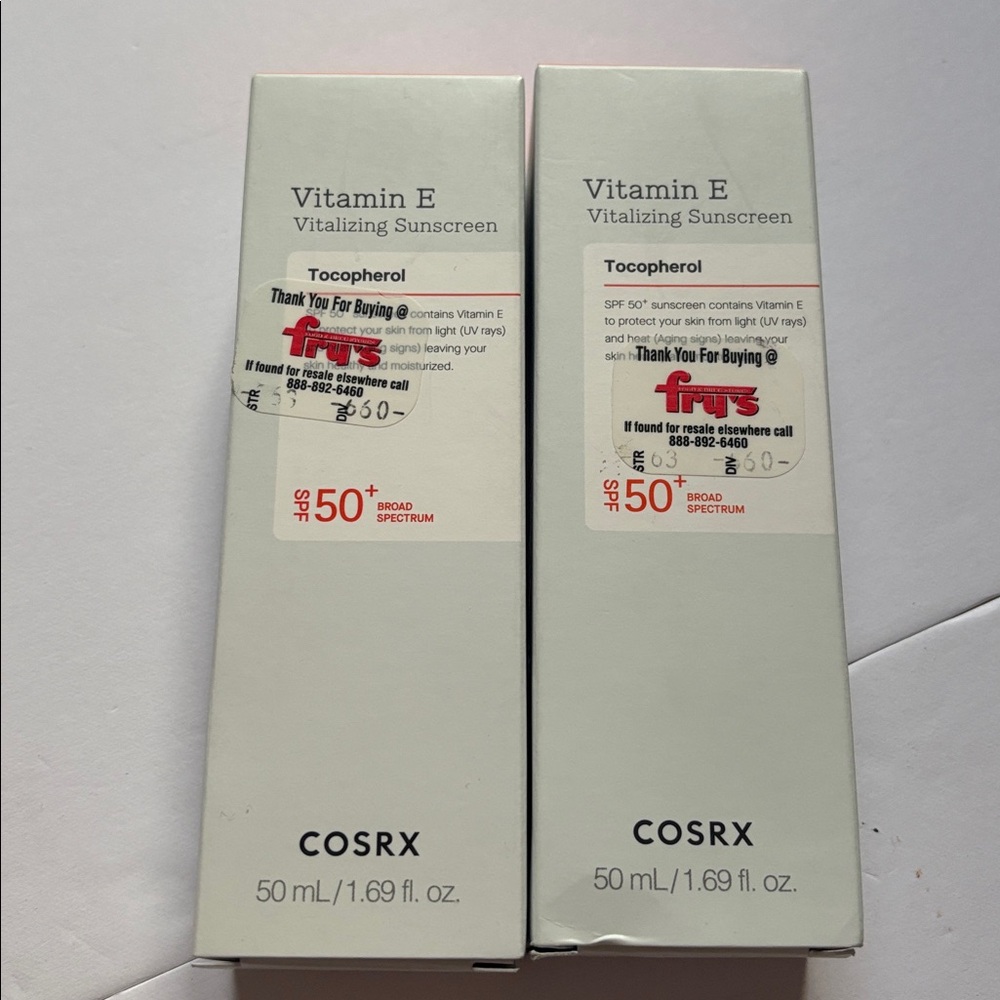 COSRX | Vitamin E Vitalizing Sunscreen | SPF 50 | Tacopherol | NiB 50 mL 2 Boxes - Picture 16 of 16